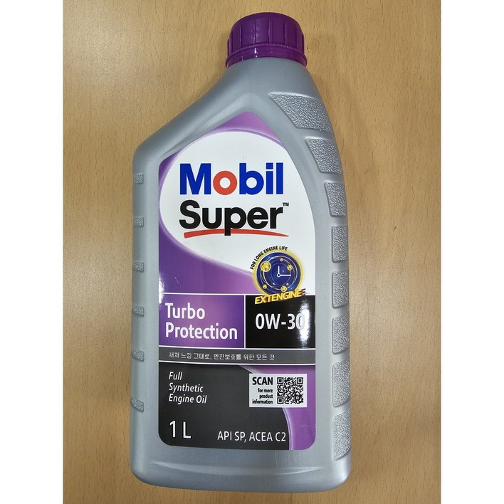 모빌 슈퍼 터보 프로텍션 0W30 1리터 합성엔진오일, 1개, 1L, 0w30