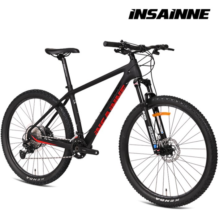 2024 인세인 카본 MTB 자전거 로그7.0 27.5인치 시마노 XT 24단 완조립, 1개, 176cm, 로그7.0 17인치 매트블랙 완조립