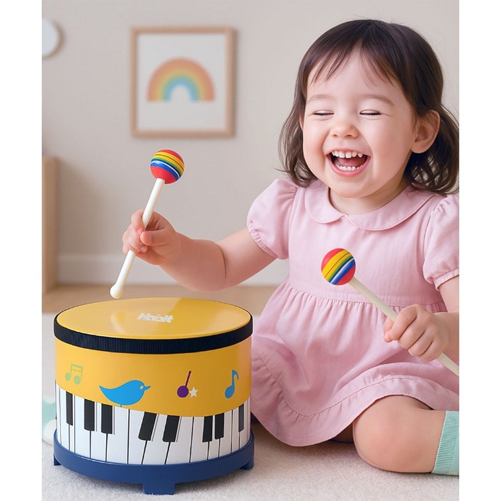 (다르담) 리틀탐 드럼 유아 음악 악기, 1개