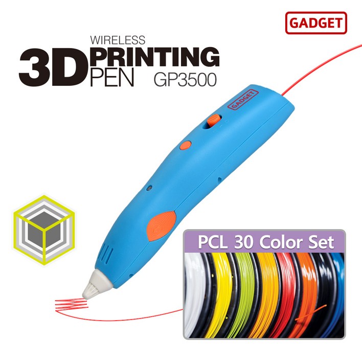 가제트 저온 3d펜 GP35005M PCL필라멘트 30색 세트, 단품