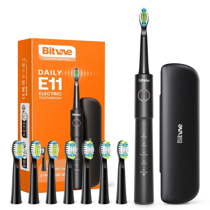 비트베이 E11 전동칫솔 가성비 진동칫솔 칫솔모8개포함 Bitvae Amazon베스트 비트베이 E11 전동칫솔 가성비 진동칫솔 칫솔모8개포함 Bitvae Amazon베스트