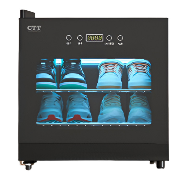 프리미엄 신발 건조기 UV 살균 운동화 소독기 냄새제거 관리기 스마트 24시간 저소음 탈취, 블랙, 48L 2단열풍 건조 UV  오존