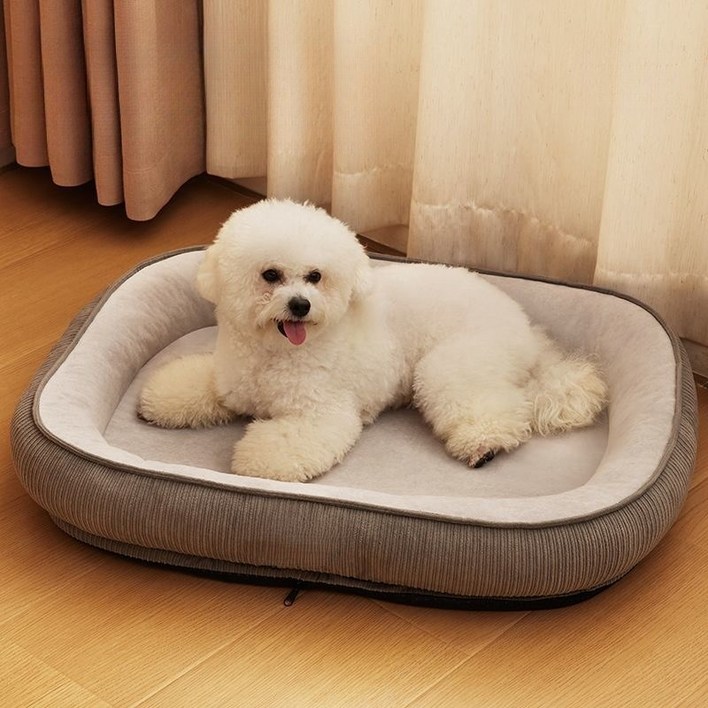 싱쿨 미끄럼방지 푹신푹산한 애완동물 꿀잠 쿠션 방석 사계절 꿀잠 방석, 1개, 그레이