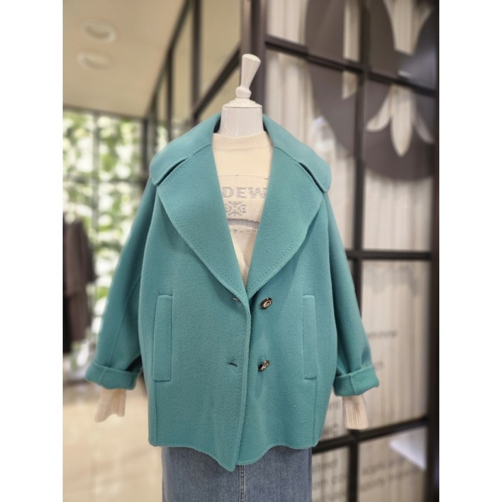 듀엘 DEWE 스티치 하프 코트D234MSG563  NC일산