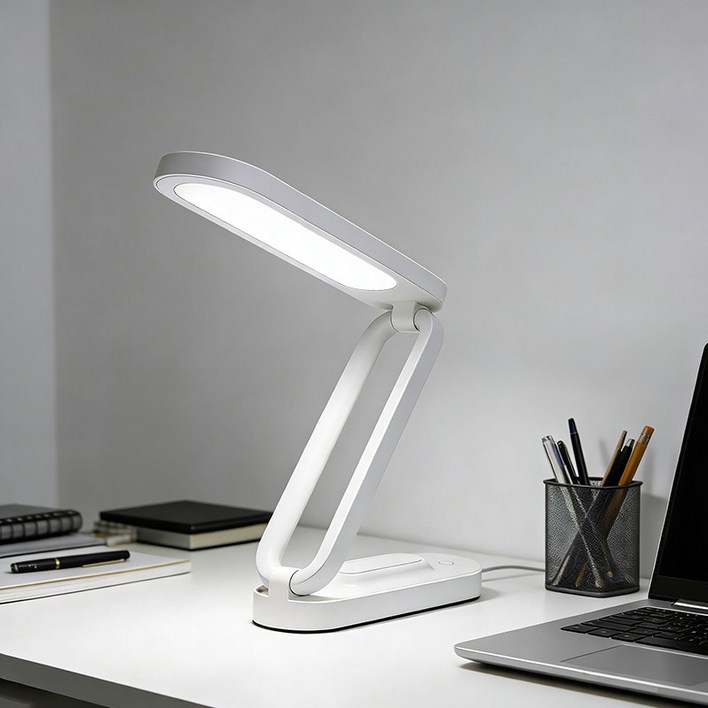 H HNMA HN 휴대용  스탠드 접이식  밝기 조절 가능 침실 사무실 서재 등 다용도 적용 180 각도 조절 가능 학생