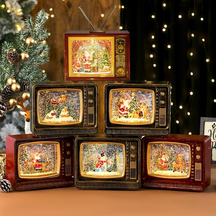 5시건 당일출고 FOOI 2026 신상 멜로디 TV 오르골 LED 조명 크리스마스 성탄절, 2.루돌프 산타안테나 내장형