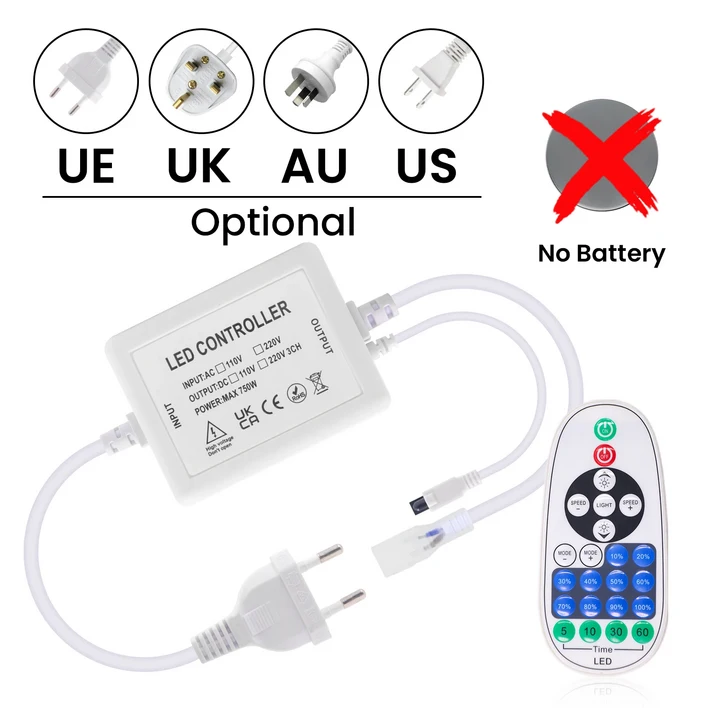 110V 220V LED 조광기 전원 공급 장치 750W IR 원격/블루투스/RF 터치 패널/Tuya WIFI 컨트롤러 240/288/36