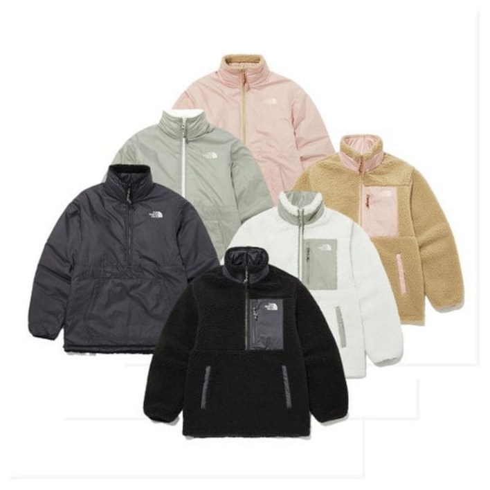 매장정품 노스페이스 남여공용 최초가 169,000 양면 NJ4FP56 플레이 그린 리버서블 플리스 아노락 64440