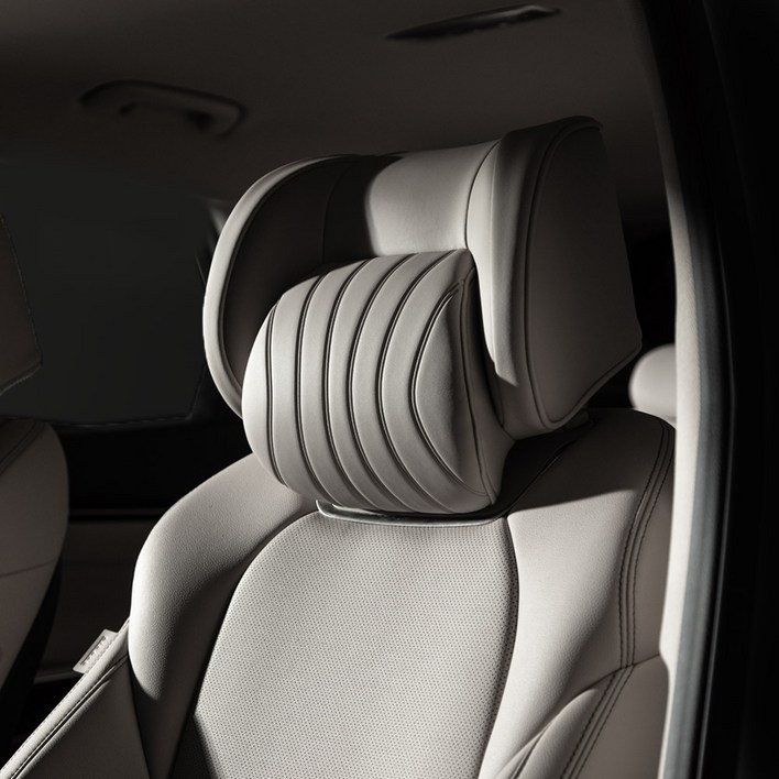 아임반 L6누빔 2세대 헤드레스트 차량용 목쿠션 자동차 목베개 1P, 1개, 하바나브라운