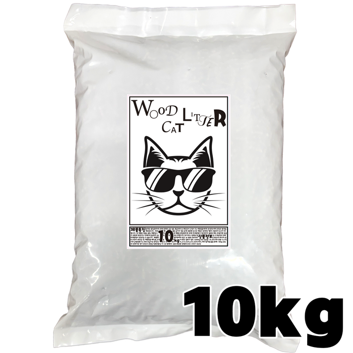 우드캣리터 고양이,햄스터,고슴도치 등 소동물 화장실 배딩용 우드펠릿 10kg