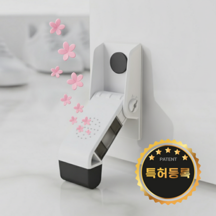 힙톡 도어스토퍼 현관문 스토퍼 현관 말발굽 무타공 자석 도어스토퍼, 1개