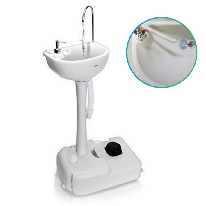 이동식 세면기 XC701 캠핑 장 휴대용 야외 간이 싱크 대 요양 병원 설치, 1개