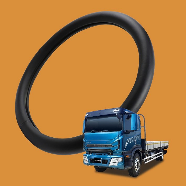 자동차친구 대형차 원라인 핸들커버 프리마 적용, 모노블랙 470mm