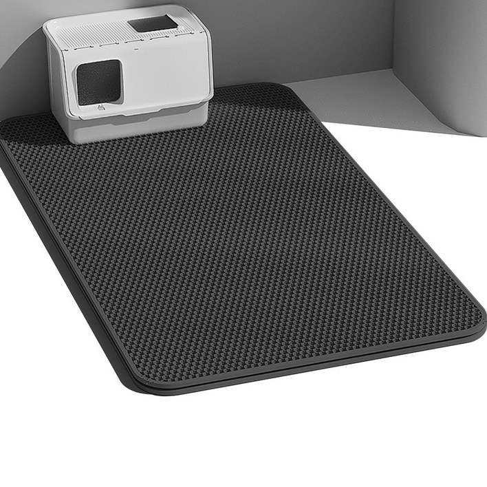 우아지오 사막방지 벌집모양 화장실매트, 1개, 블랙