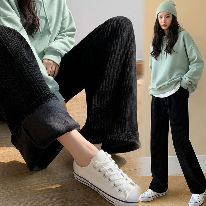 모니벨 코듀로이팬츠 와이드팬츠 골덴바지 사계절바지 니트바지 트레이닝복 데일리룩 팬츠