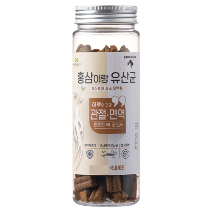[국내산제조] 동물병원간식 홍삼이랑유산균 강아지 가수분해 영양간식 4종