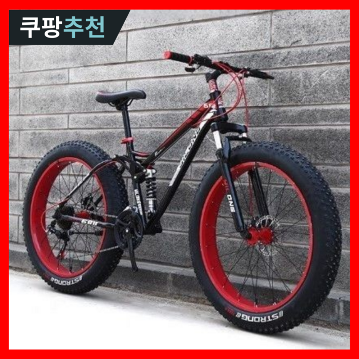 바이키 자전거 팻바이크 펫바이크 21단 24인치 26인치 mtb 출퇴근 두발 성인 입문용, 1개, 66.04cm, 그린