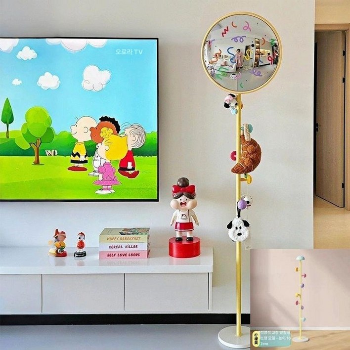 스탠드 볼록거울 포토존 실내 야외 보조경 조절식