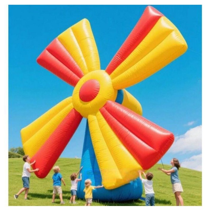 풍차 에어풍선 대형 바람개비 장식풍선 포토존 야외 공기장식품, 3m 송풍기포함