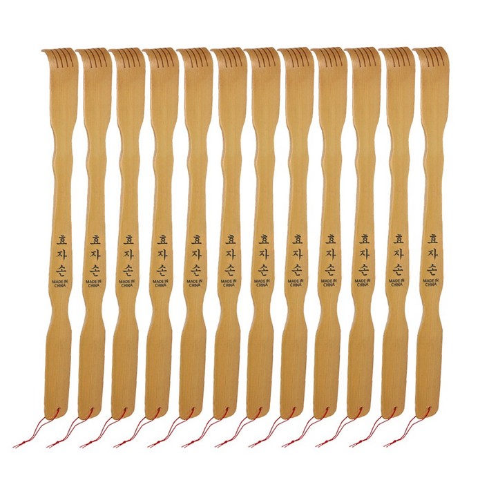 대나무 효자손 B타입 안마봉 등긁기, 단일색상, 10개