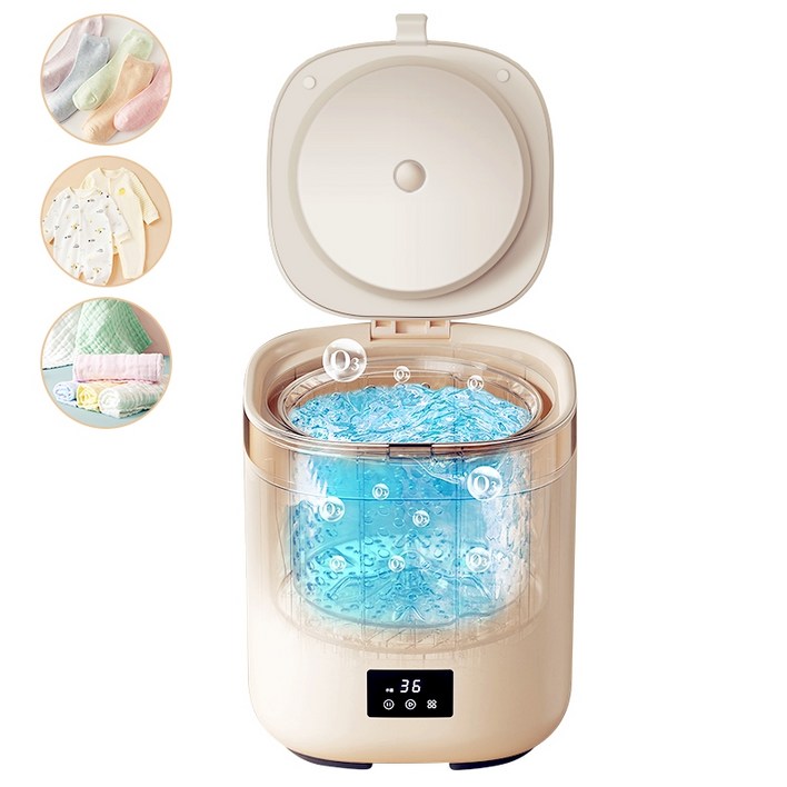 아기세탁기 미니세탁기 속옷세탁기전자동스마트 배수 25분 7L초소형세탁기