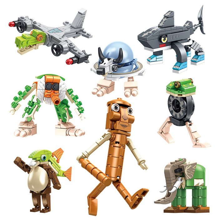 이탈리안 브레인롯 8종 블럭 세트 캐릭터 호환 블록, 1개