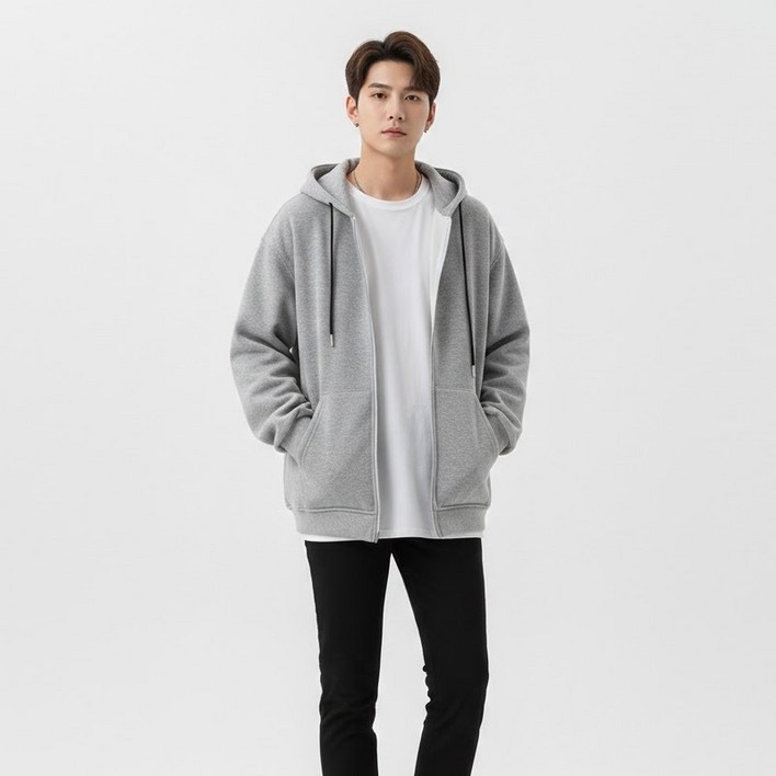 도쿠맨 빅사이즈 남성 지퍼 후드티 XL5XL