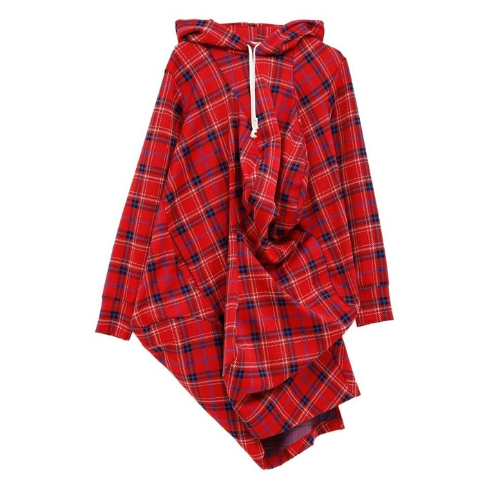 꼼데가르송 플레이드 패턴 후디