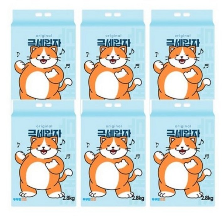 두부랑 캣츠 극세입자 오리지날 2.8kg X 6개(리뉴얼)