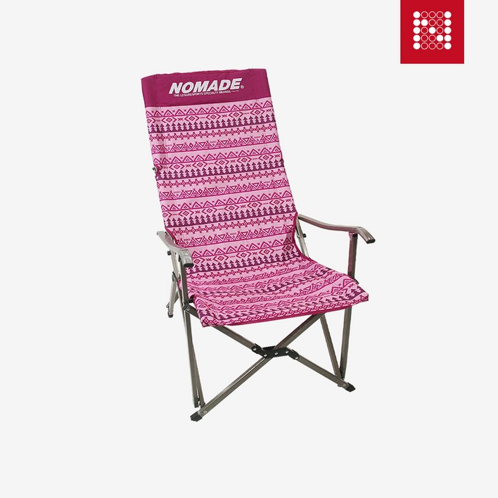 노마드 캠핑 의자 간이 인디오 롱헤드 필드 릴렉스 체어 마젠타 N-7462