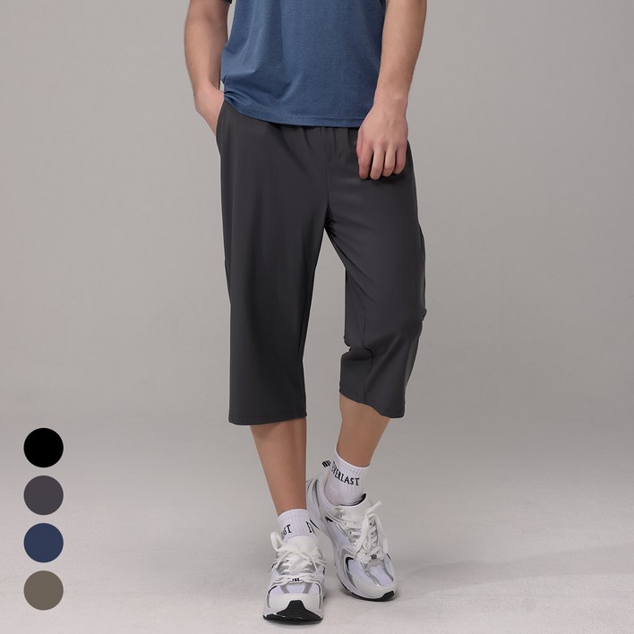 에버라스트 남자 7부 여름 바지 스트라이프 팬츠