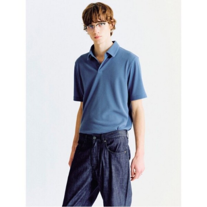 로가디스 폴리 스트레치 반팔 칼라넥 티셔츠 블루 (RY5342PL3P) 453981