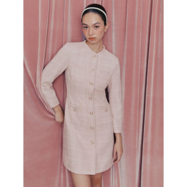 빈폴레이디스 B. my 트위드 미니 원피스 베이비핑크 BF4X71N01Y