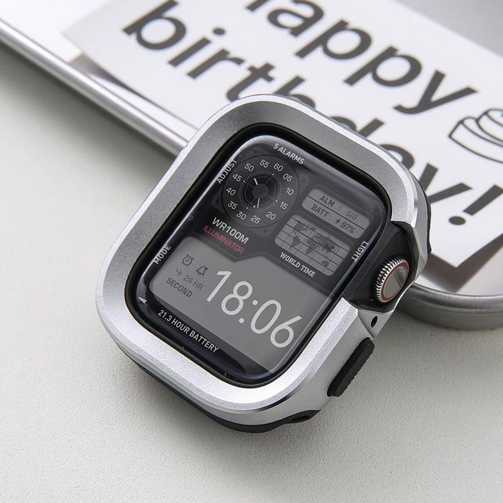 애플워치 호환 알루미늄  티타늄 합금 메탈 범퍼 케이스 울트라 풀커버 일체형 케이스 360도