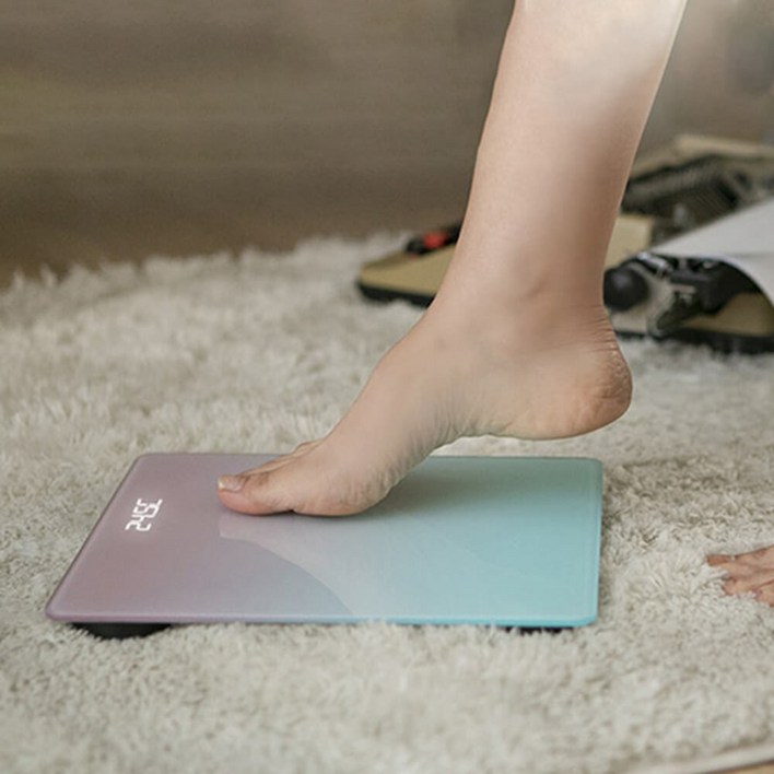 블루스타 실내 온도측정가능 LED 파스텔 정밀 체중계, 단일상품, 퍼플, 1개