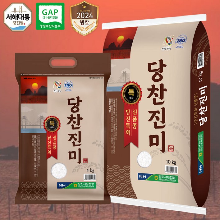 24년산 햅쌀 출고당일도정 서해대통당찬진미 특등급 쌀 당진시농협쌀조합, 10kg, 1개 24년산 햅쌀 출고당일도정 서해대통당찬진미 특등급 쌀 당진시농협쌀조합, 10kg, 1개