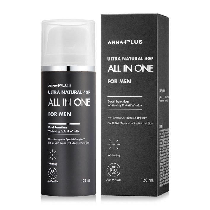 1000ml 업그레이드 이벤트 안나플러스 4GF 남자 올인원 스킨 로션 남성 주름 미백 화장품 에센스, 1000ml, 1개