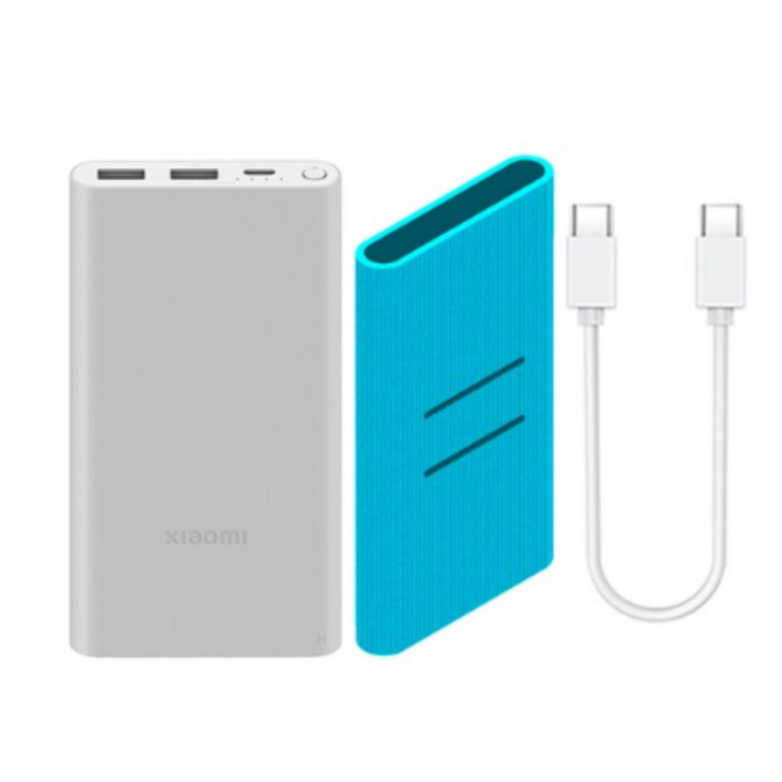 샤오미 10000 7세대 22.5W 대용량 초고속 충전 C타입 휴대용 보조배터리  케이스  CtoC 케이블 세트