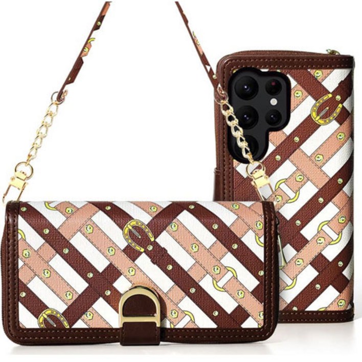 갤럭시 S21울트라 G998 벨크 지퍼 지갑형 다이어리 휴대폰 케이스 체인스트랩 포함