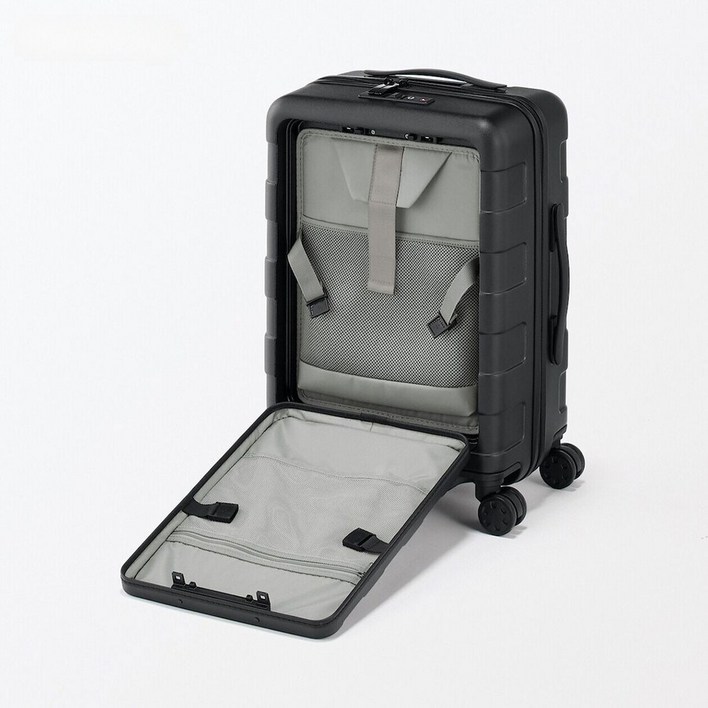 무인양품 캐리어 높이 조절 및 프론트 오픈 가능한 하드캐리어 32L