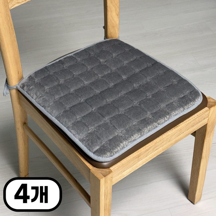 어노에즈 끈 달린 식탁 의자 방석 4P