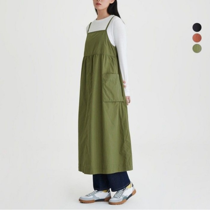 자주 여 사각사각 스티치 뷔스티에 카고 원피스 3종택1 1683873