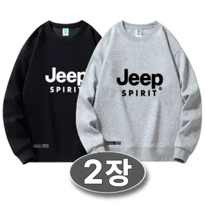 [1+1]JEEP SPIRIT 지프 남자 여성 맨투맨 면 100% 오버핏 면티 긴팔티 티셔츠
