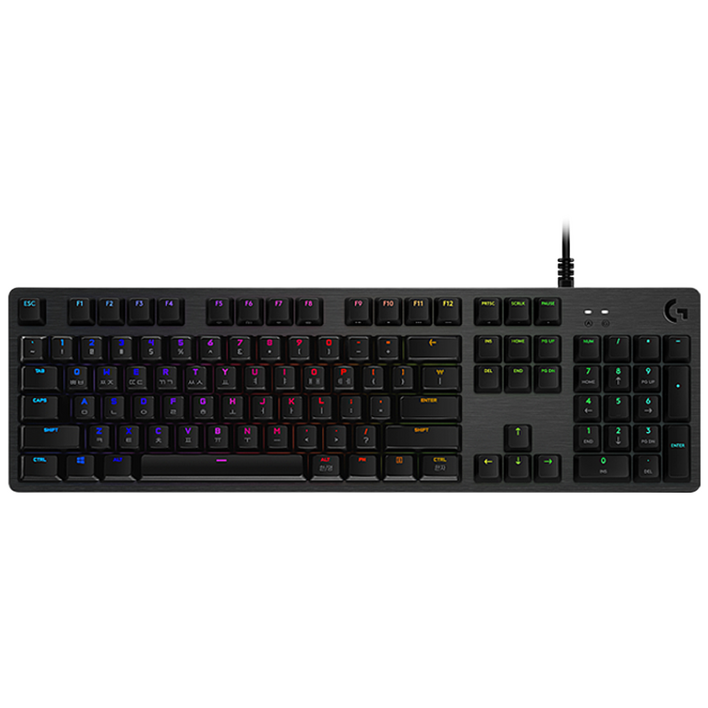 로지텍코리아 G512 CARBON 기계식 게이밍 키보드, 갈축, G512 GX, 블랙