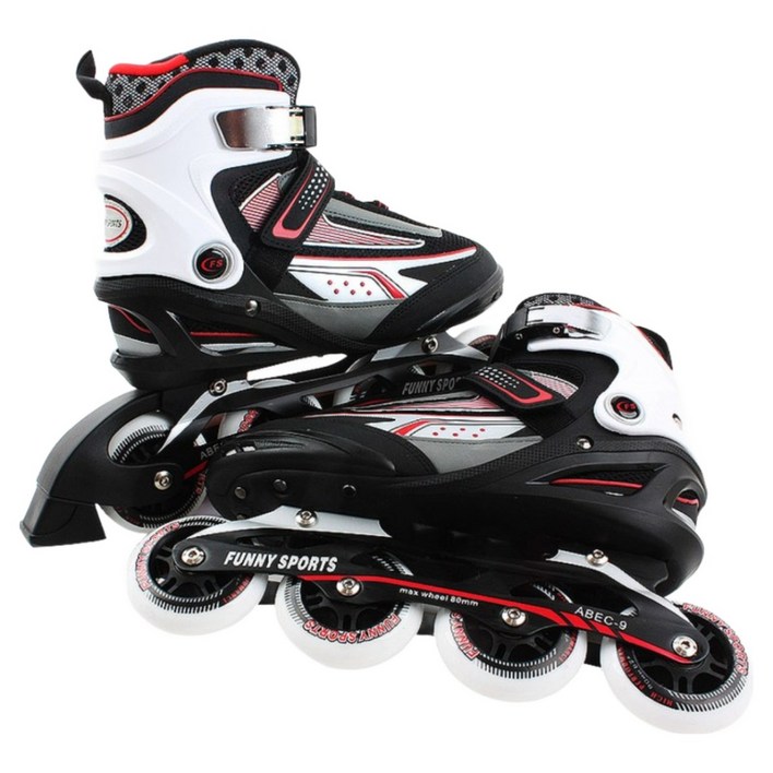 고급형 청소년 성인용 인라인스케이트 남여공용 240~290mm 퍼니스포츠 매니아인라인, 매니아레드, 1개