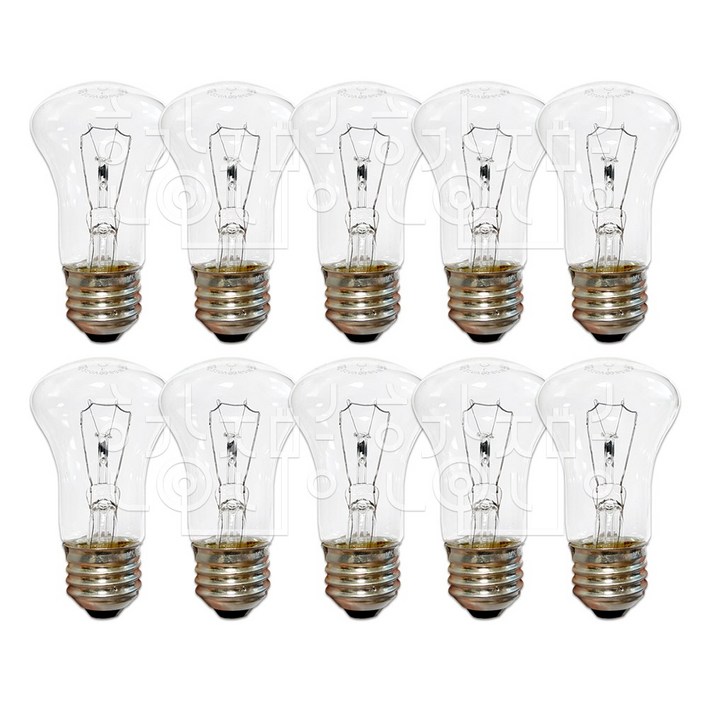 일광 국내산 백열전구 크립톤 전구 40W (220V) 10개입 투명