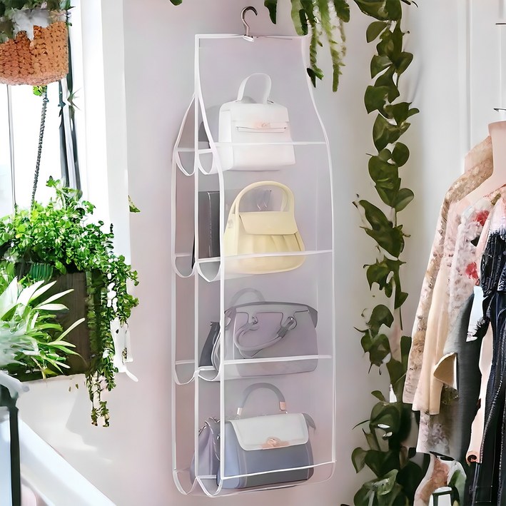 앞날창창 8칸 가방 수납 보관함, 화이트, 1개