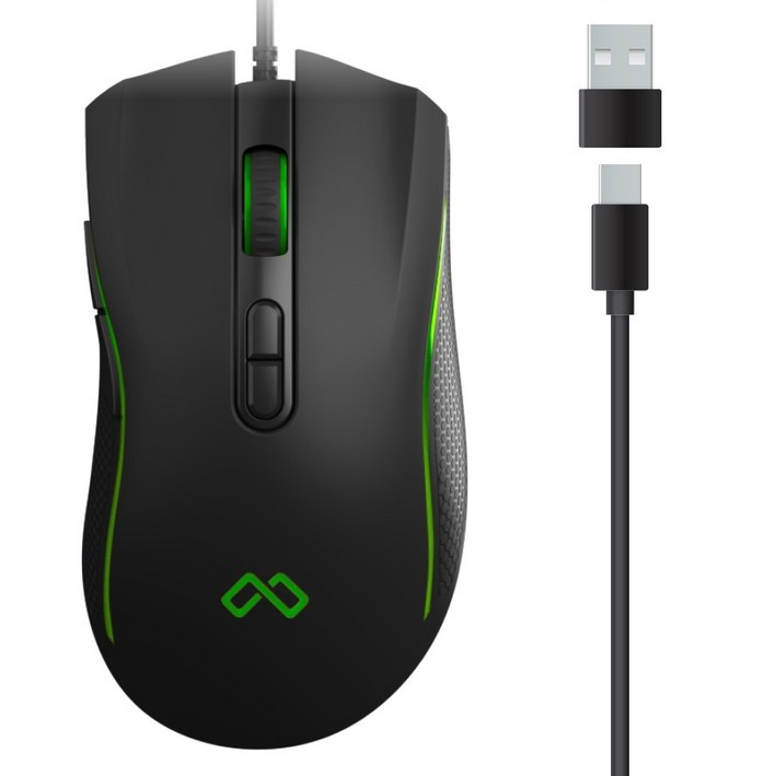 맥스틸 C타입 USB 무소음 게이밍 유선 마우스 GM-C3U