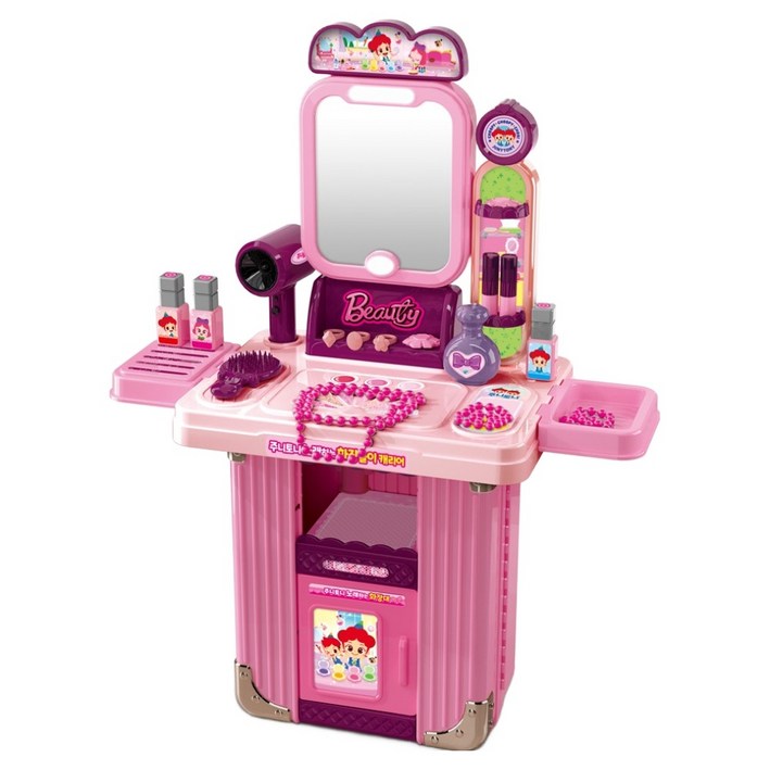 애들랜드 주니토니 노래하는 화장놀이 캐리어, 혼합색상, 1개