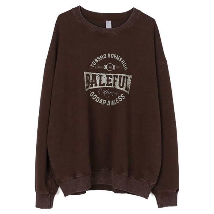 바닐라민트 프롬미스 여성용 56 피그먼트 박시 맨투맨